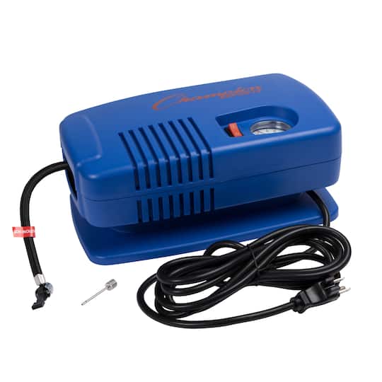 Champion Sports Cobalt Blue Deluxe Electric Inflating Pump